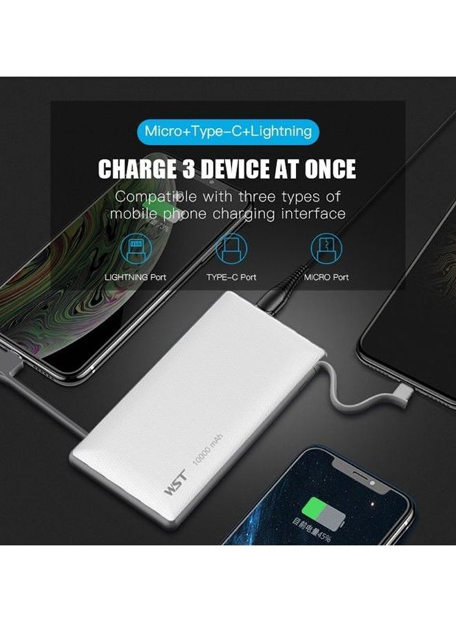 WST - 10000.0 mAh 6 In 1 Multiple Powerbank Docking Station Black - Image 1