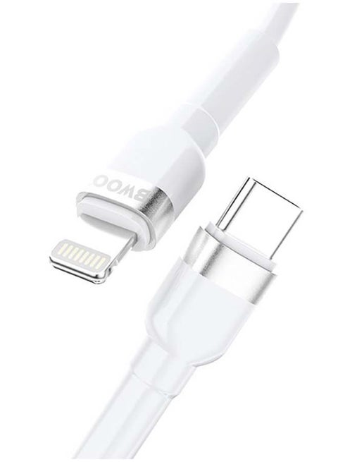 USB Type C-To Lightning Charging & Data Transfer Cable 1m White