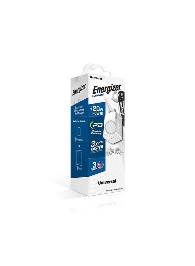 Energizer Ultimate 20W iPhone Charger USB C PD Fast USB C Charger iPhone 15 Fast Charger Head USB-C Power Plug Universal Travel Adapter For iPhone 15/15 Pro Max/15 Pro/15 Plus/14/13/12/11 White  - Image 3