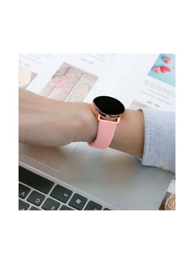 MARGOUN Replacement Silicone Band 20mm for Samsung Galaxy Watch 4/4 Classic Pink - Image 2