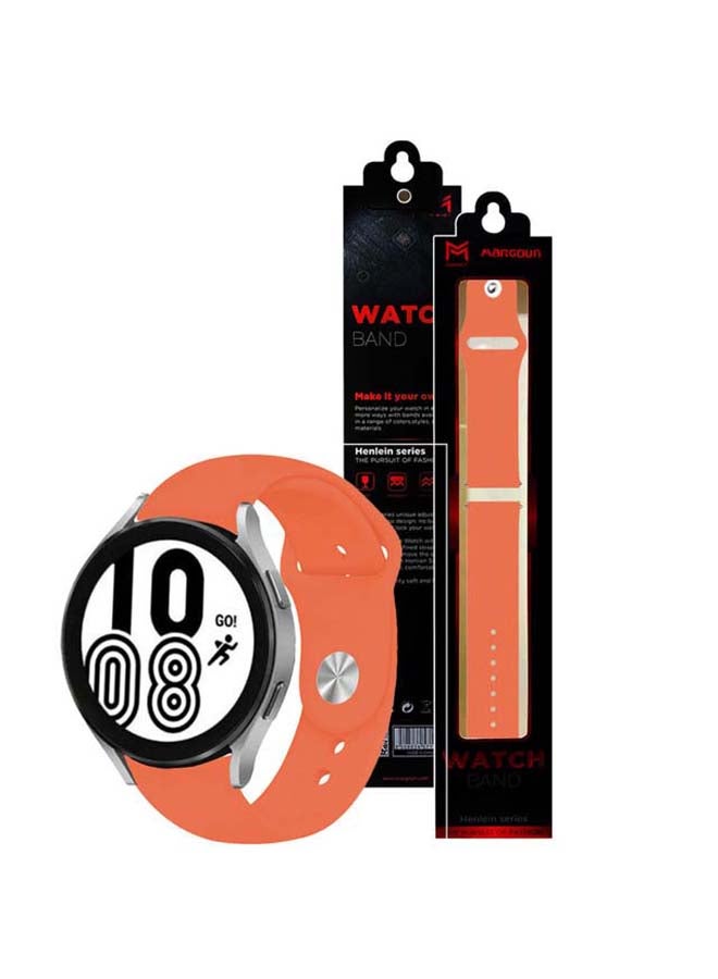 مارجون سوار سيليكون بديل لساعة سامسونج جالاكسي 4/4 كلاسيك برتقالي - Image 2