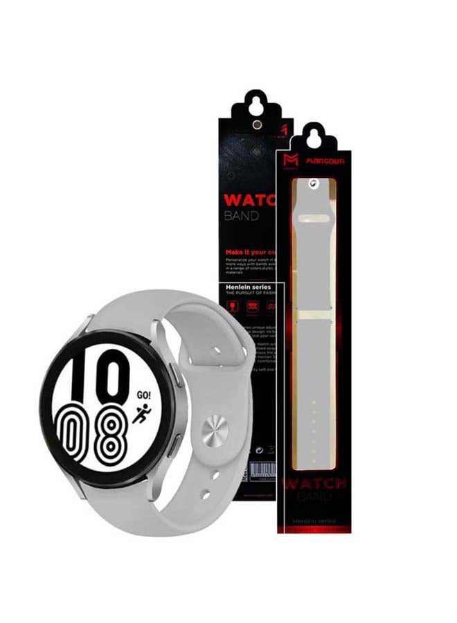 MARGOUN Replacement Silicone Band 20mm for Samsung Galaxy Watch 4/4 Classic Grey - Image 2