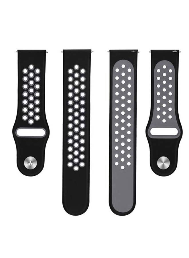 MARGOUN Replacement Nike Design Band 20mm for Samsung Galaxy Watch 4/4 Classic Black/Grey - Image 3