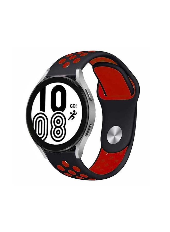 MARGOUN - Replacement Nike Design Band 20mm for Samsung Galaxy Watch 4/4 Classic Black/Red - Image 1