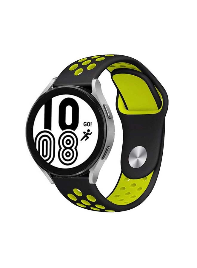 MARGOUN - Replacement Nike Design Band 20mm for Samsung Galaxy Watch 4/4 Classic Black/Green - Image 1