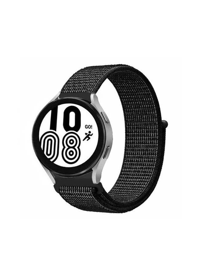 MARGOUN Replacement Nylon Sport Band 20mm for Samsung Galaxy Watch 4/4 Classic Summit Black - Image 1