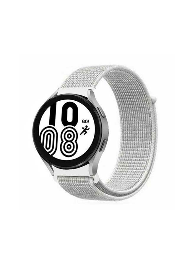 MARGOUN Replacement Nylon Sport Band 20mm for Samsung Galaxy Watch 4/4 Classic Summit White - Image 1