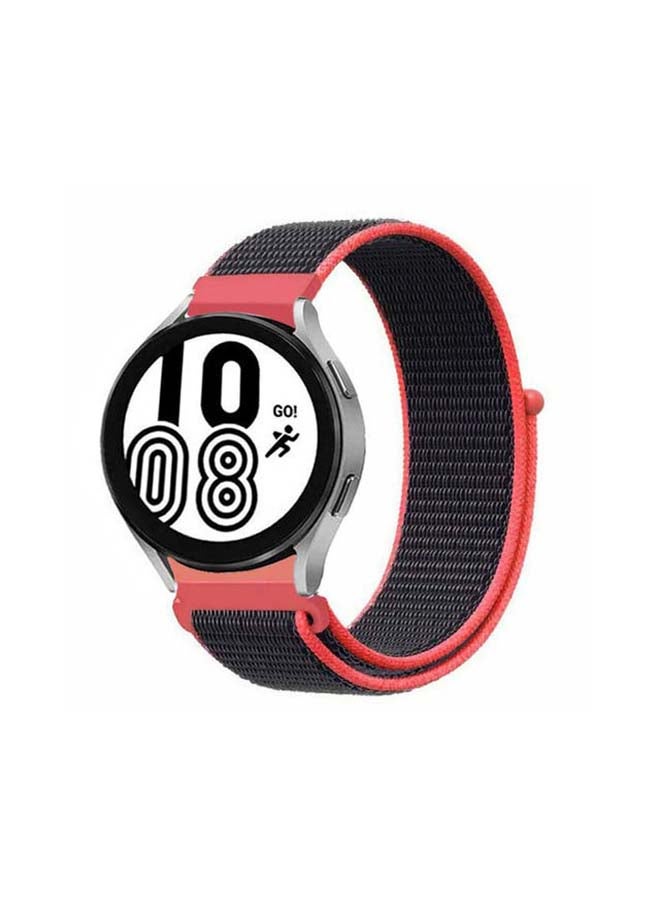 MARGOUN Replacement Nylon Sport Band 20mm for Samsung Galaxy Watch 4/4 Classic Red/Black - Image 1