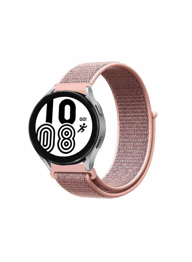 MARGOUN Replacement Nylon Sport Band 20mm for Samsung Galaxy Watch 4/4 Classic Pink Sand - Image 1