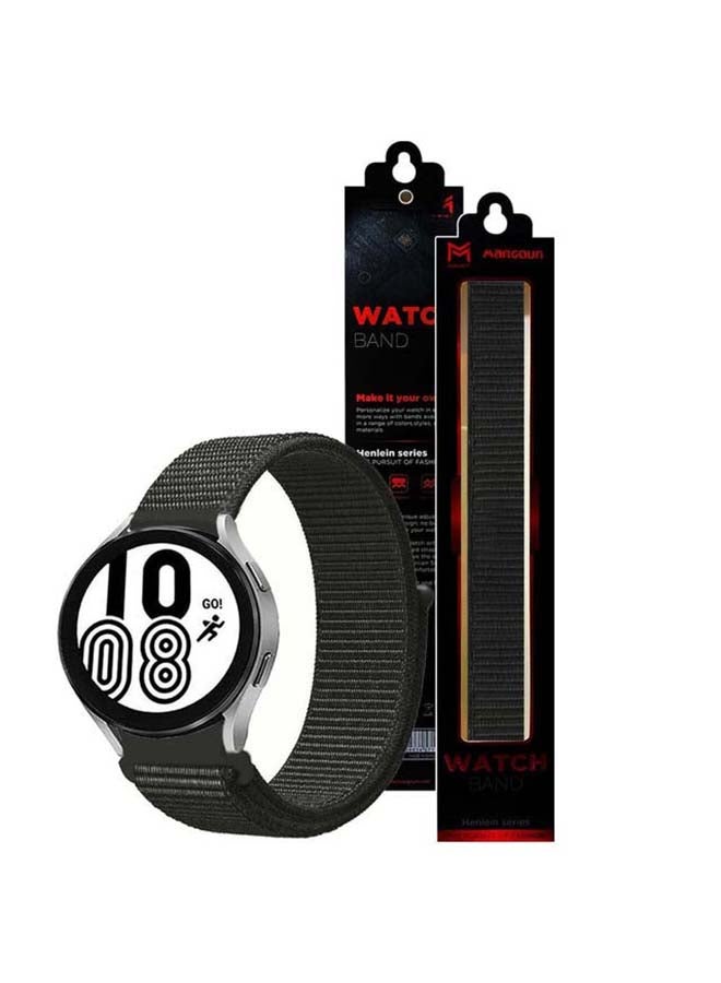 MARGOUN Replacement Nylon Sport Band 20mm for Samsung Galaxy Watch 4/4 Classic Cargo Khaki - Image 2