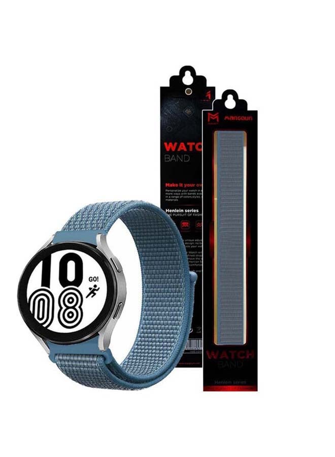 MARGOUN Replacement Nylon Sport Band 20mm for Samsung Galaxy Watch 4/4 Classic Cape Cod Blue - Image 2