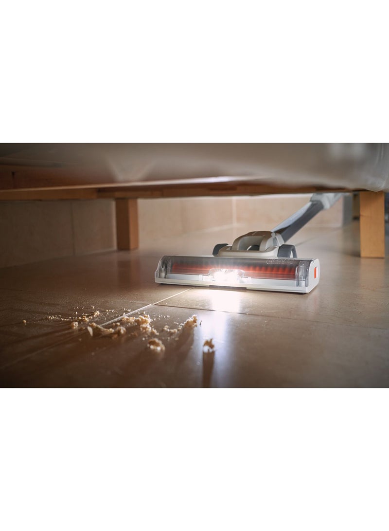 BLACK+DECKER - Cordless Stick Vacuum Cleaner 18V Power Series With 2 In 1 Function And Battery Charge Indicator 500 ml 27 W BHFEA515J-GB White/Orange - Image 1