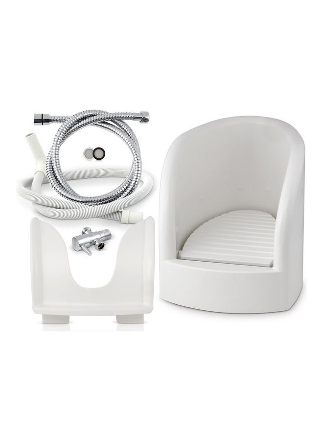 Generic - Bathroom Portable Automatic Wash Basin Prayer Plastic Muslim Wudu Foot Washer White 43 X 55 X 45cm - Image 1