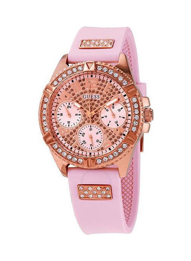 GUESS Women's Rubber Analog Watch W1160L5