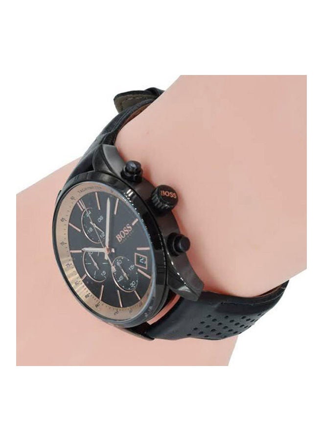 HUGO BOSS - Men's Leather Analog Watch 1513550 - Image 1