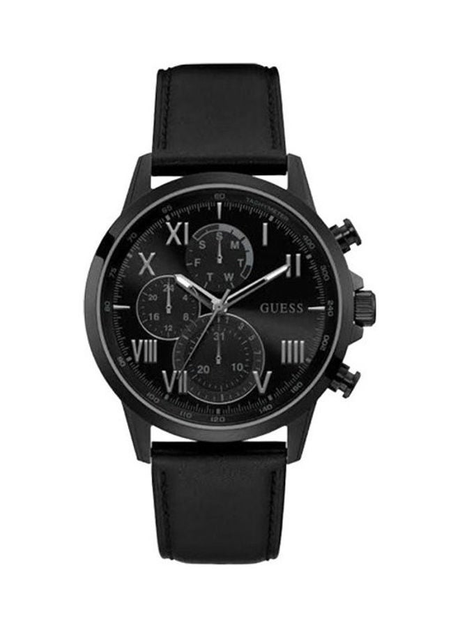 ساعة يد بعقارب وسوار من الجلد طراز GW0011G2 للرجال