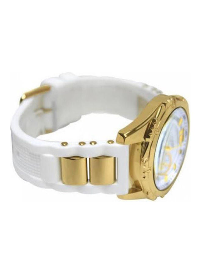 جس ساعة يد بعقارب وسوار من المطاط طراز W0325L2 للنساء - Image 1