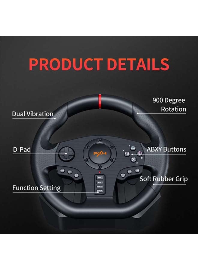 PXN - Game Steering Wheel For PlayStation/Xbox/Switch/PC With Pedal -wired - Image 1