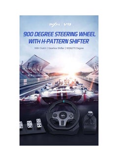 PXN Game Steering Wheel For PlayStation/Xbox/Switch/PC With H-Patten Shifter and 3 Pedal -wired  - Image 5