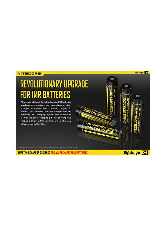 NITECORE - D4 Universal Battery Digital Charger 18650 LCD Display Charging Device for AA AAA Li ion Batteries - Image 1