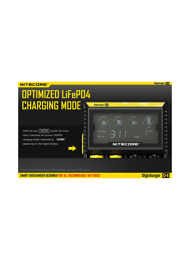 NITECORE - D4 Universal Battery Digital Charger 18650 LCD Display Charging Device for AA AAA Li ion Batteries - Image 1