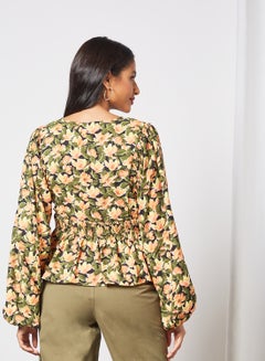 NA-KD Puff Sleeve Top Multicolor  - Image 2