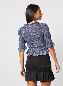 NA-KD Shirred Detail Top Purple  - Image 2