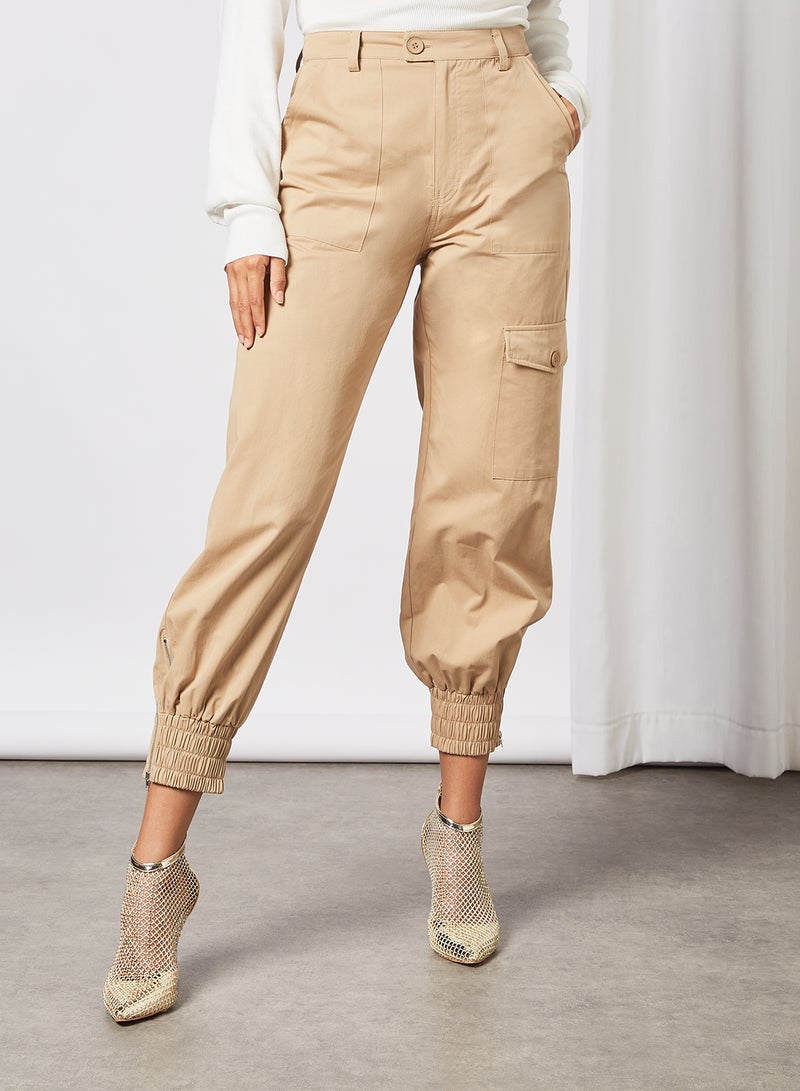 Pocket Detail Pants Light Brown - v1633427891/N48464974V_1