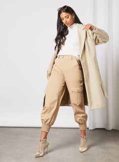 NA-KD Pocket Detail Pants Light Brown  - Image 3