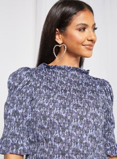 NA-KD Shirred Detail Top Purple  - Image 4