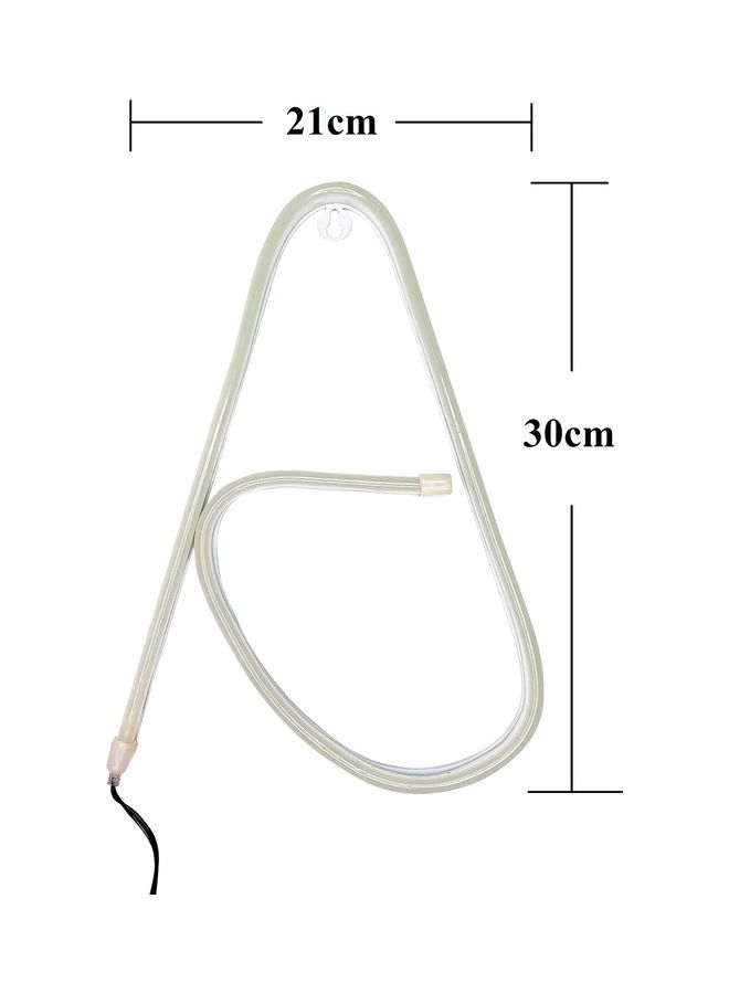 سلة مصباح مضيء فليكس بإضاءة LED على شكل حرف A . أحمر 30 x 21سم - Image 2