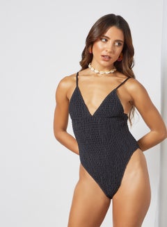 Maisy Shirred Swimsuit Black