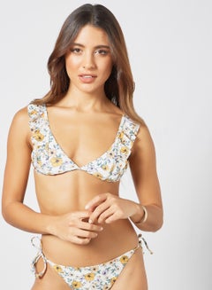 Floral Print Bikini Top Multicolour