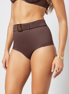 Charlie Holiday. Zola Bikini Brief Chocolate Brown  - Image 1