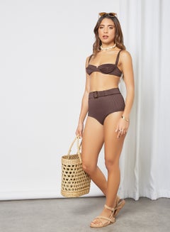 Charlie Holiday. Zola Bikini Brief Chocolate Brown  - Image 3