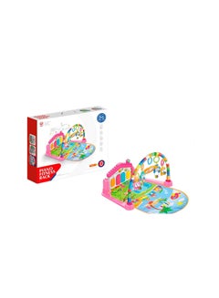 HUANGER Piano Keyboard Infant Fitness Playmat With Music And Light Suitable For Baby Girl 49.5x42x8cm  - Image 1