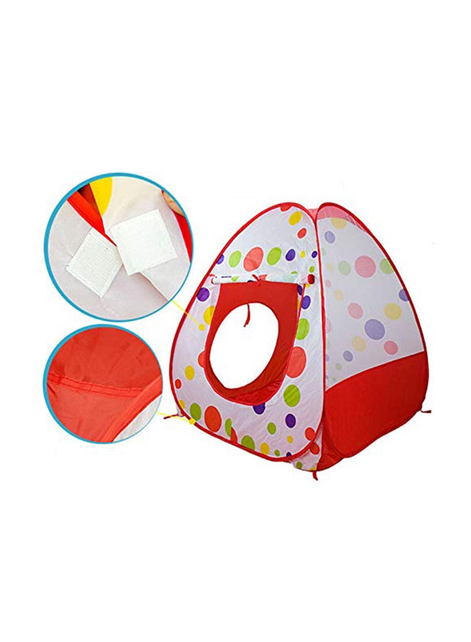 Cool Baby - 3-In-1 Pop Up Foldable Portable Indoor Outdoor Play Tent House With Tunnel And Ball Pool For Children 35x15x25cm - Image 1