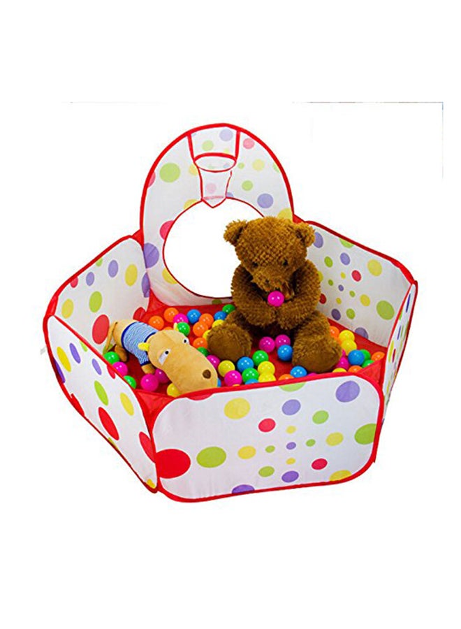 Cool Baby - 3-In-1 Pop Up Foldable Portable Indoor Outdoor Play Tent House With Tunnel And Ball Pool For Children 35x15x25cm - Image 1