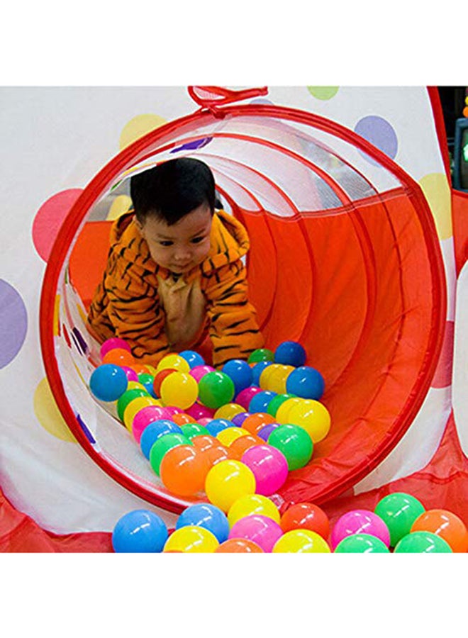 Cool Baby - 3-In-1 Pop Up Foldable Portable Indoor Outdoor Play Tent House With Tunnel And Ball Pool For Children 35x15x25cm - Image 1