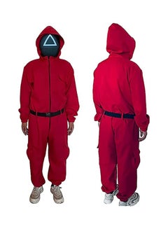 MissTiara Squid Game Cosplay Jumpsuit With Belt+Gloves+Masks - M, 165-175cm  - Image 1
