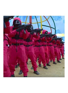 MissTiara Squid Game Cosplay Jumpsuit With Belt+Gloves+Masks - M, 165-175cm  - Image 3