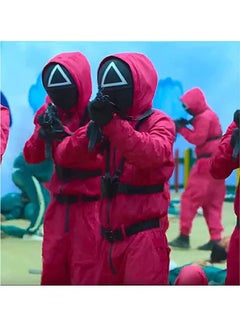 MissTiara Squid Game Cosplay Jumpsuit With Belt+Gloves+Masks - M, 165-175cm  - Image 2