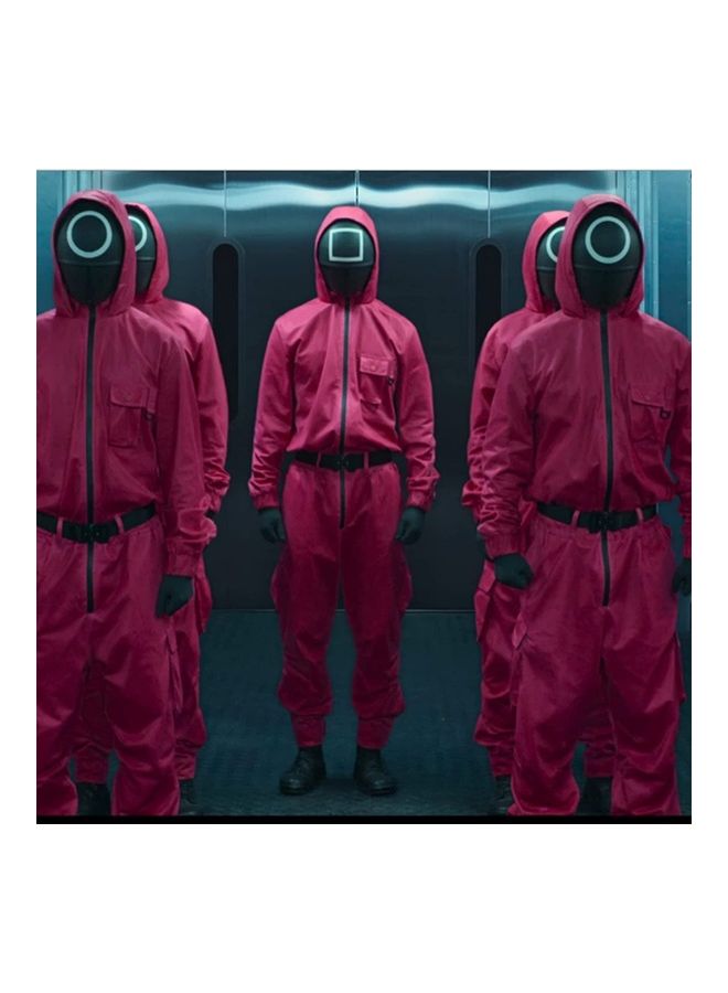 MissTiara - Squid Game Cosplay Jumpsuit With Belt+Gloves+Masks - S, 155-165cm - Image 1
