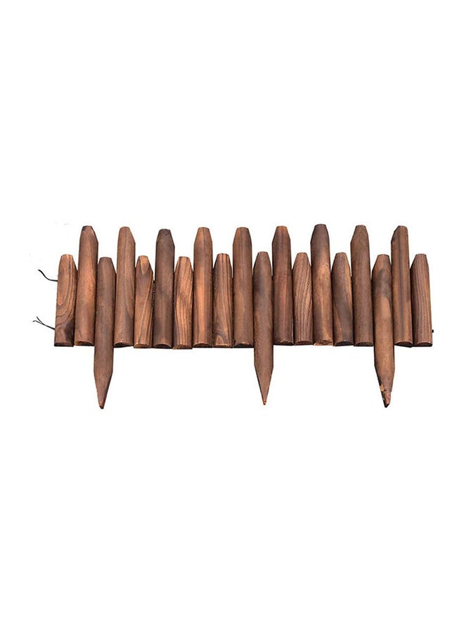 لينجوي سياج حديقة كبير الحجم و مكوّن من صف قوي و متين من القضبان. لون بنّي. 120x35سم  - Image 1