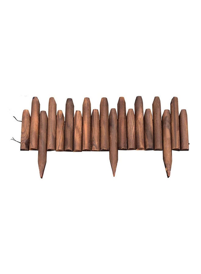 LINGWEI Small Picket Fencing Garden Fence Brown 120x30cm - Image 1