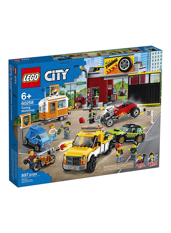 LEGO - 60258 897-Piece City Tuning Workshop Creative Fun Filled Building Block Toy Set 6+ Years - Image 1