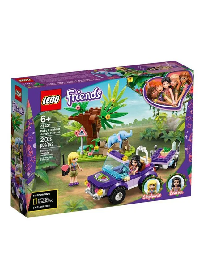 LEGO 41421 203-Piece Friends Baby Elephant Jungle Rescue Building Set 41421 6+ Years