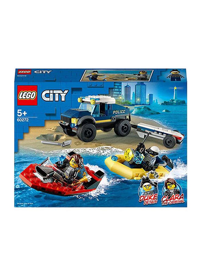 LEGO - 60272 City Elite Police Boat Transport Toy With Floating Pontoon 5+ Years - Image 1