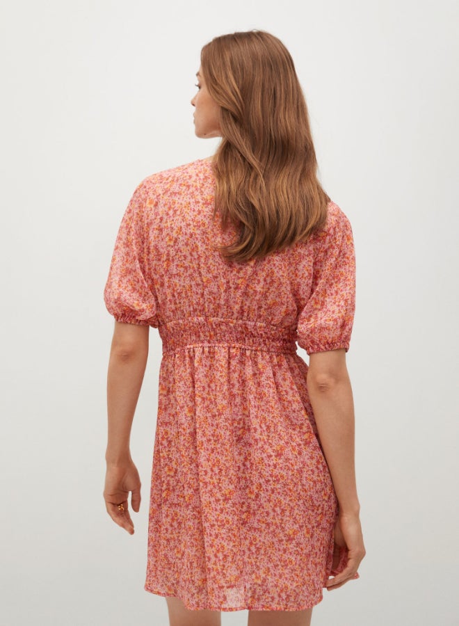 MANGO - Floral Printed Mini Dress Multicolour - Image 1