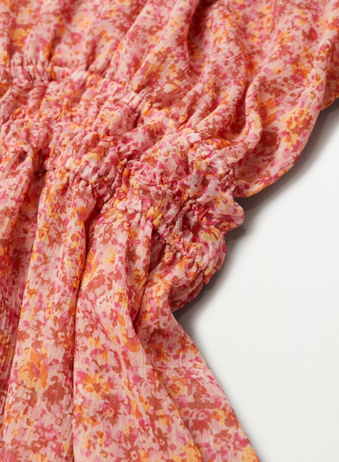 MANGO - Floral Printed Mini Dress Multicolour - Image 1